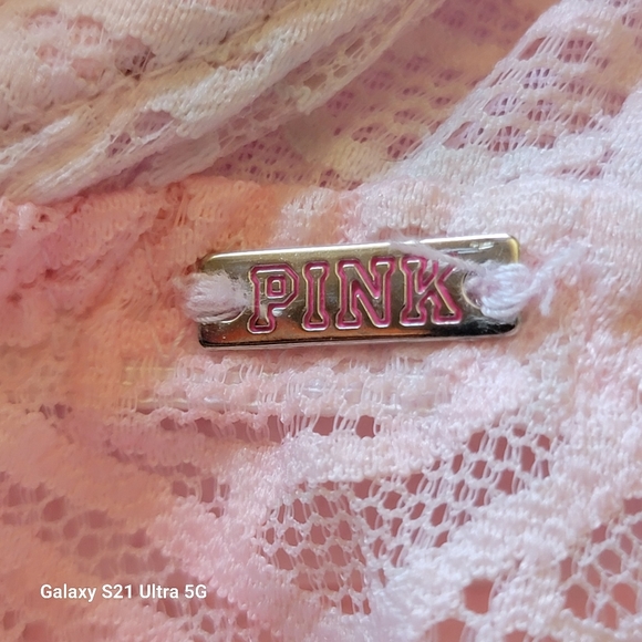 Victorias Secret Pink Date Push Up Rainbow Pastel Lacy Racerback Bralette Size M - Picture 10 of 15